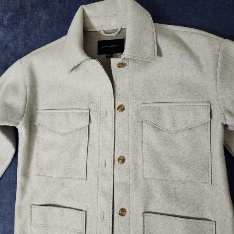 Banana Republic Factory 4 Pocket Shacket Tan Womens XS