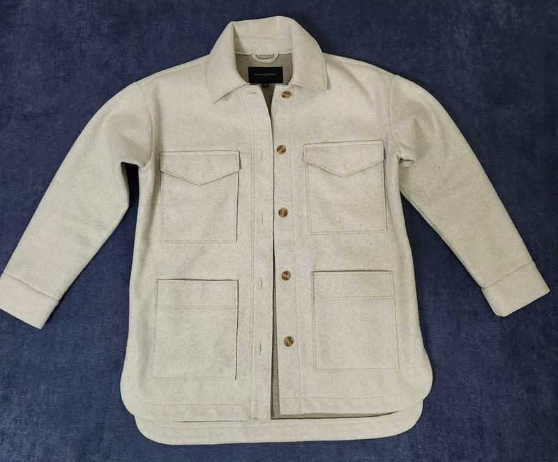Banana Republic Factory 4 Pocket Shacket Tan Womens XS