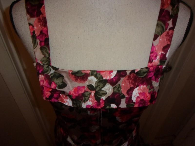 Banana Republic Floral Dress Size 4 Petite Sleeveless Belted Pockets (C13)