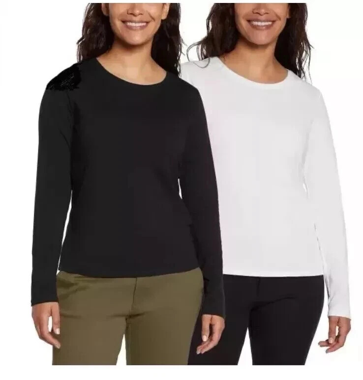 Banana Republic Ladies' Long Sleeve 2 Pack Large Classic Crewneck (1728291)