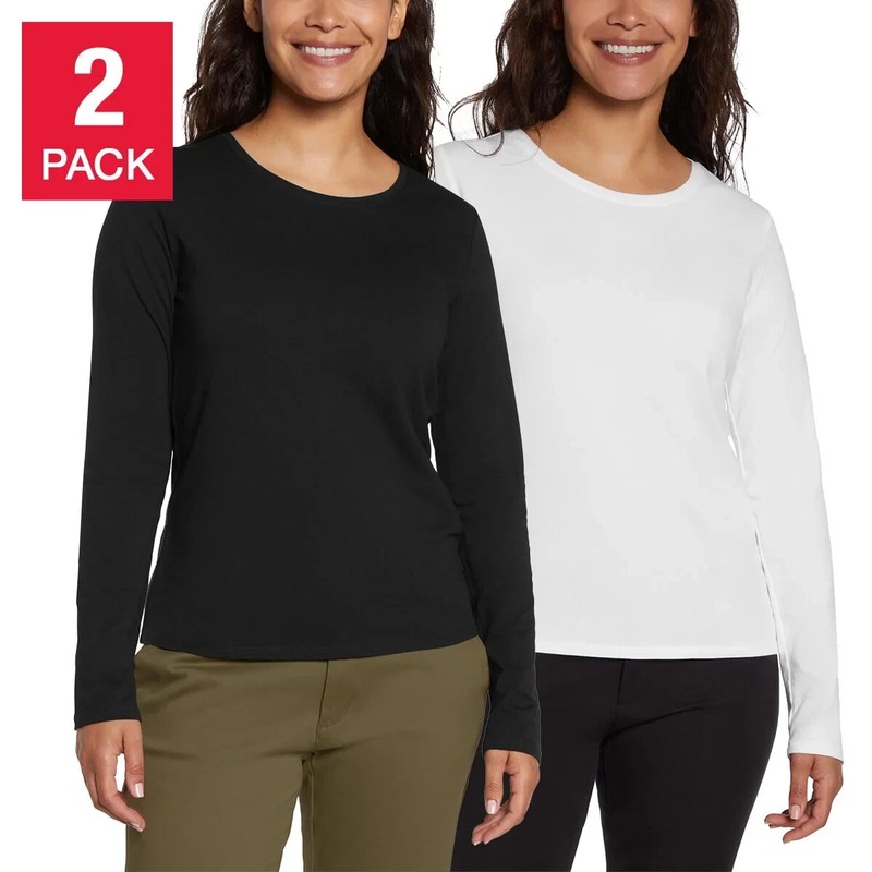 Banana Republic Ladies' Long Sleeve 2 Pack Large Classic Crewneck (1728291)