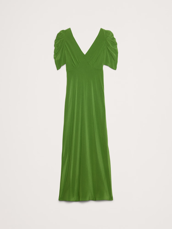Banana Republic - Matte Silk Maxi Dress Scenic Trail Green - Hot