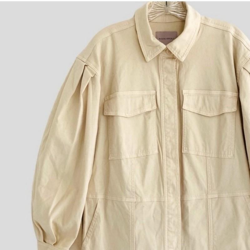 Banana Republic Moleskin Flightsuit Jumpsuit Beige SMALL Womens $190 NWOT
