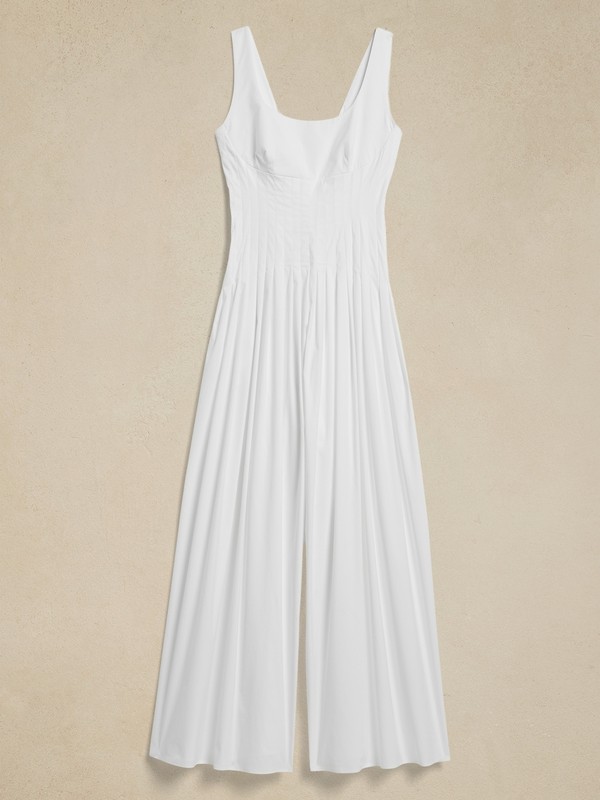 Banana Republic Ness Poplin Jumpsuit White Sz 00P 0P 0 6 12T