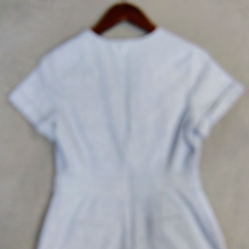 Banana Republic Romper Women's 6 Blue Striped Linen Blend Short Sleeve One-Piece