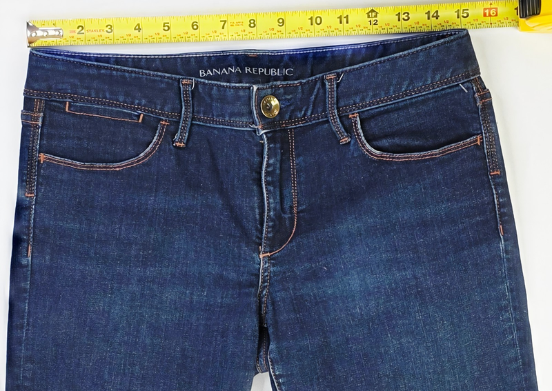 Banana Republic Size 28X31 Petite Booutcut Womens Blue Denim 5 Pocket Jeans