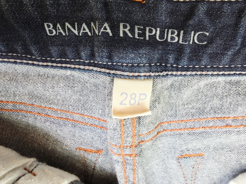 Banana Republic Size 28X31 Petite Booutcut Womens Blue Denim 5 Pocket Jeans