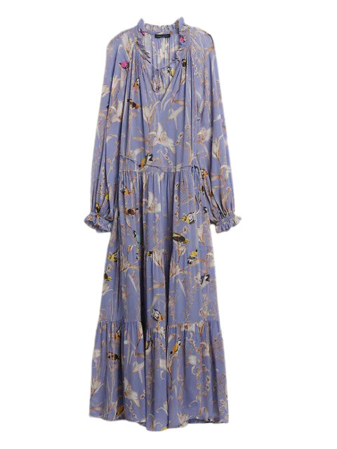 Banana Republic Tiered Maxi Size M Dress - Purple (803880)