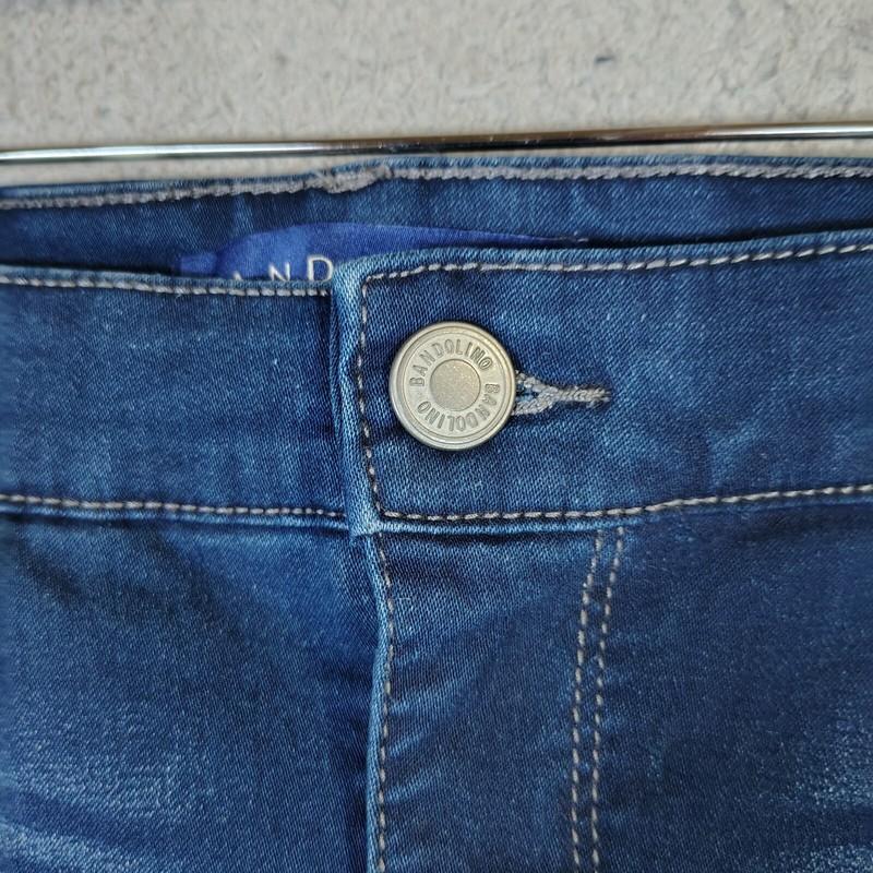 Bandolino Amy Jeans Women 14 Blue Denim Deluxe Super Stretch Modern Straight NWT