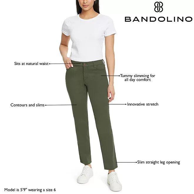 Bandolino Women's Amy Straight Jean Size 12 Hidden Forrest