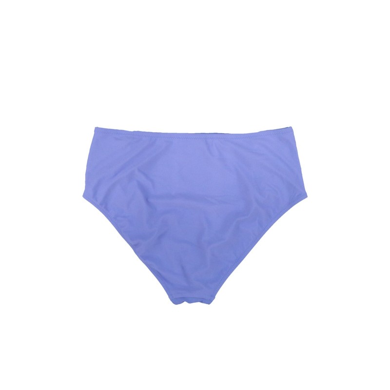 Bar III Women's Bikini Swim Bottoms Shirred High-Rise Swimsuit Periwinkle New