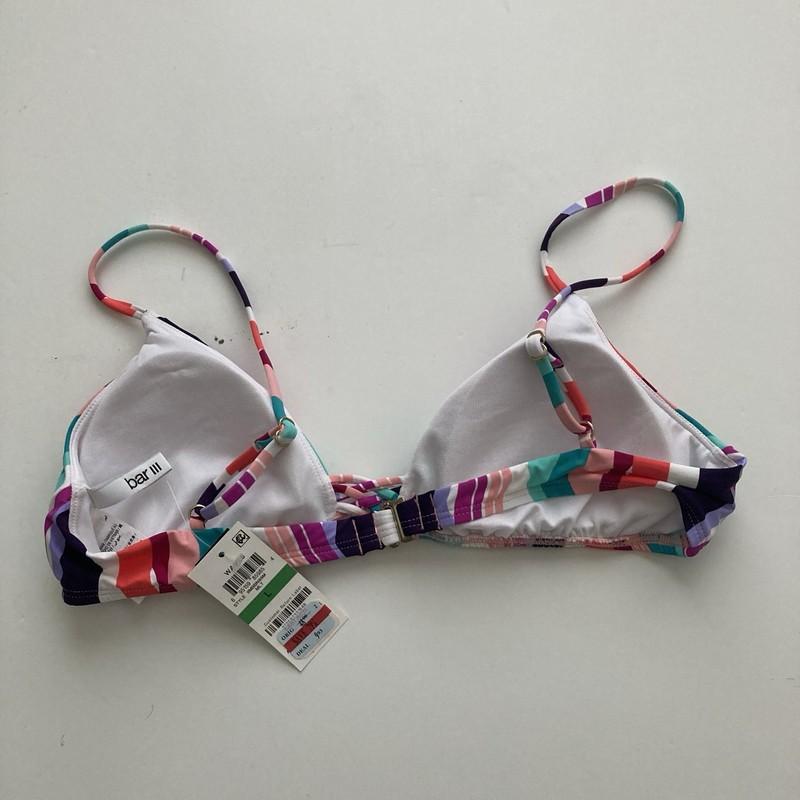 Bar III Women’s Swim Top Size L Colorful Bikini Top New With Tag