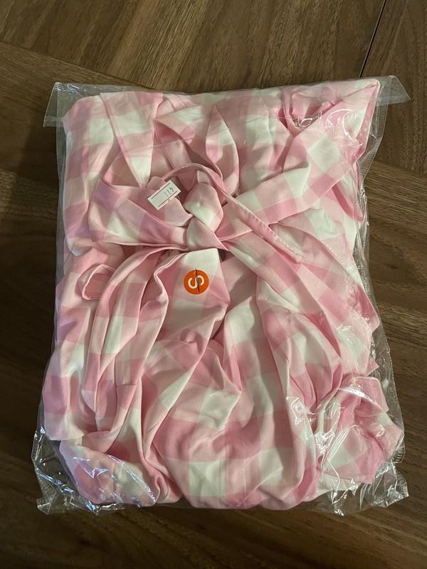 Barbie Pink Plaid Gingham Dress Halloween Costume Size MEDIUM
