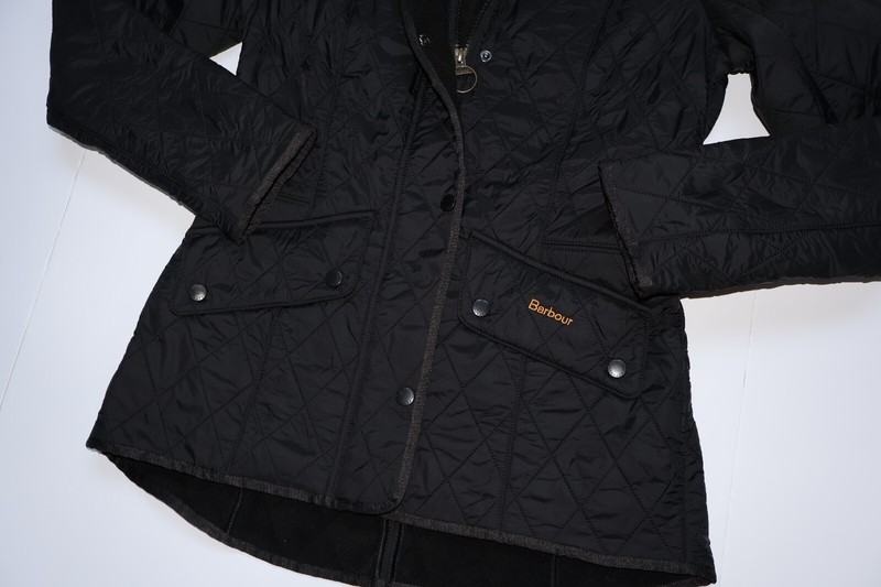 Barbour Jacket Coat Cavalry Polarquilt Black LQU0087BK91 UK Size 10 U.S Size 6