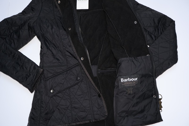 Barbour Jacket Coat Cavalry Polarquilt Black LQU0087BK91 UK Size 10 U.S Size 6