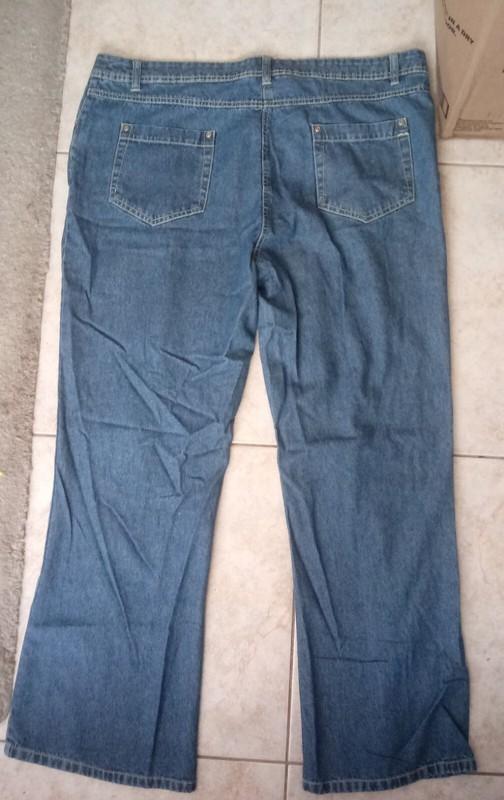 Basics Classic Blue Jeans Women Size 20R Cotton Jeans: 42 " Waist 5 Pockets