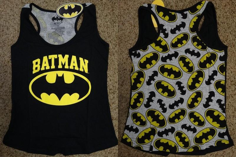 Batman Superman Allover Dc Comics Junior Racer Tank Top Shirt