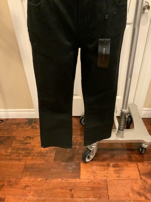 BCBG Max Azria Black Denim High Rise Cropped Bootcut Jeans Size 26 NWT $198