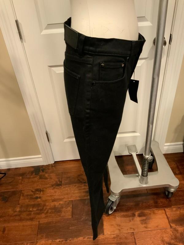 BCBG Max Azria Black Denim High Rise Cropped Bootcut Jeans Size 26 NWT $198