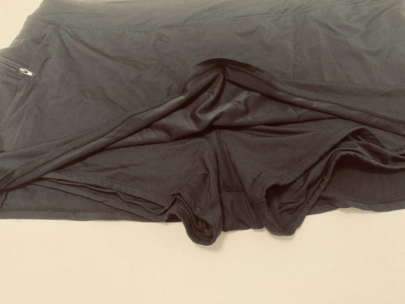 Beach House Swim Skirt Skort Womens 24W Black Zip Pocket (Sho1435Hh) Nylon Blend