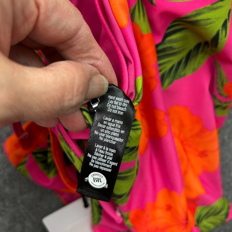 Beach Riot Stevie One Piece Swimsuit Women's Size Small Pink Red Floral NWT