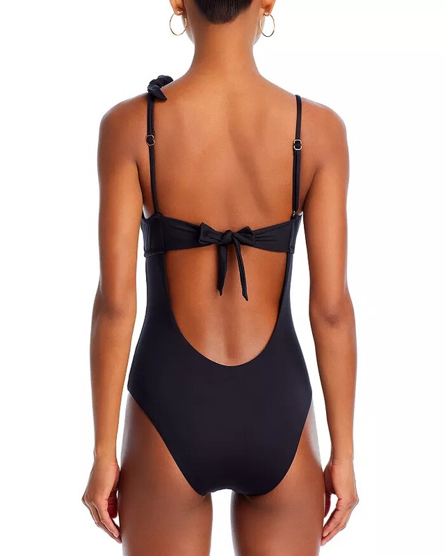 BECCA By Rebecca Virtue Asymmetric Cutout One Piece Swimsuit XS