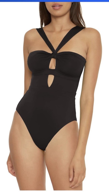 Becca Virtue Color Code Rylie Convertible Bandeau One Piece Swimsuit Size Large