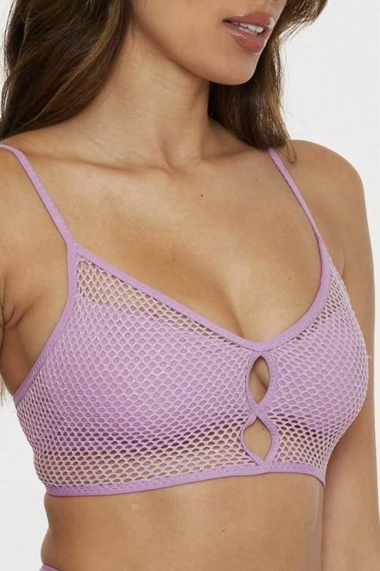 Becca Women's Network Cami Bikini Top Malva Medium MSRP $88