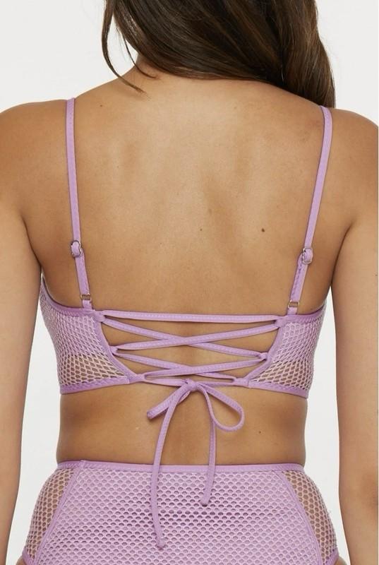 Becca Women's Network Cami Bikini Top Malva Medium MSRP $88
