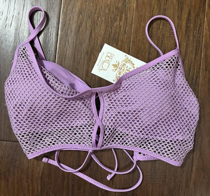 Becca Women's Network Cami Bikini Top Malva Medium MSRP $88