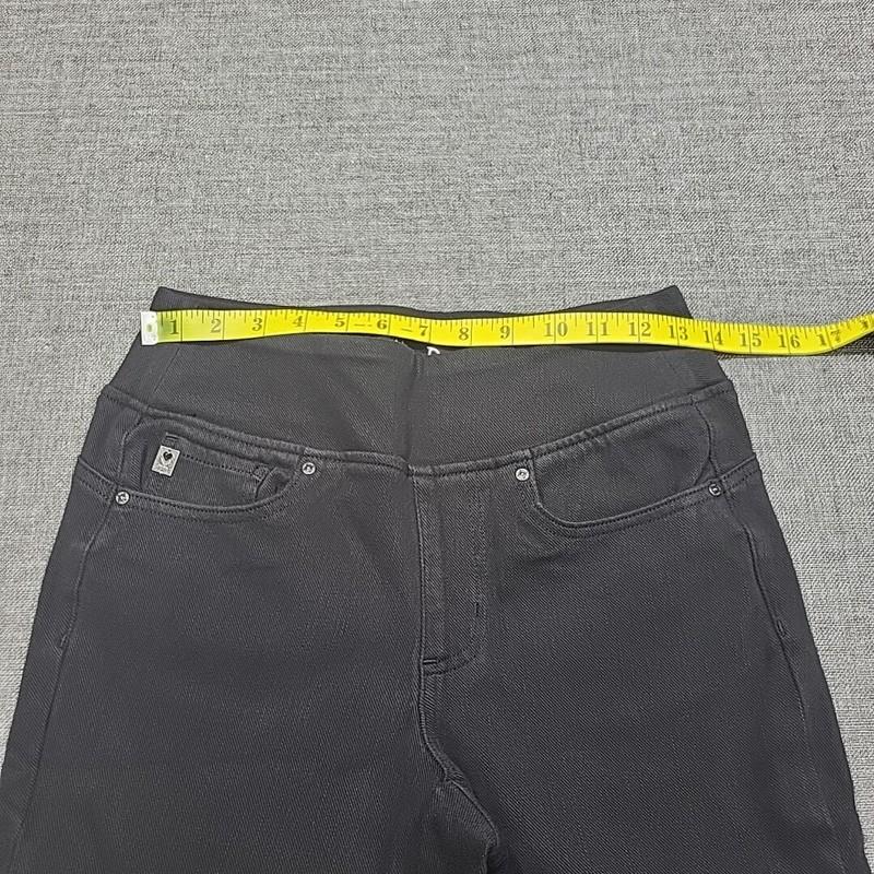 Belle By Kim Gravel Womens Pull On Flexibelle Jeans Size 4 Black With Pockets