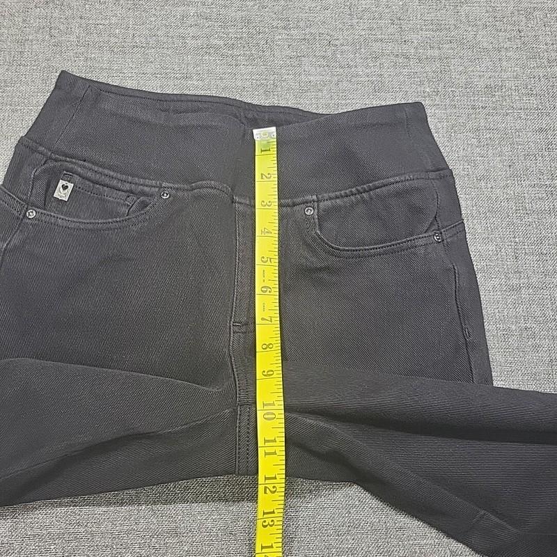 Belle By Kim Gravel Womens Pull On Flexibelle Jeans Size 4 Black With Pockets