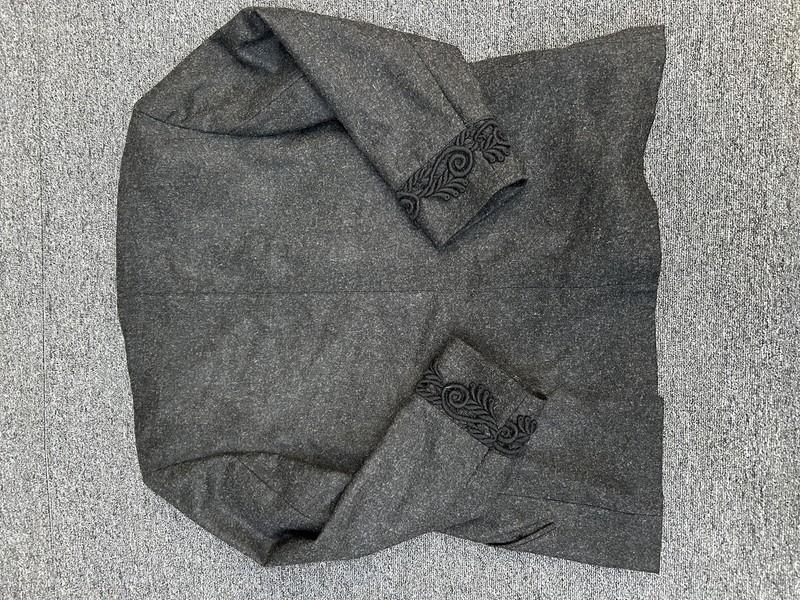 Bergland Tracht Women’s Black Mid Length Button Up 100% Wool Jacket Size 40