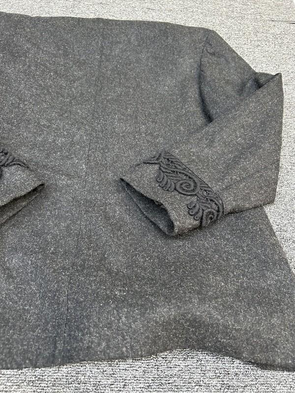 Bergland Tracht Women’s Black Mid Length Button Up 100% Wool Jacket Size 40