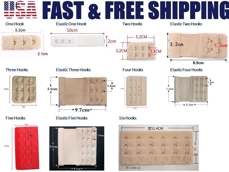 Best Selling Bra Extender 1/2/3/4/5/6 Hook W/ Or W/o Elastic-Fast Shipping USA