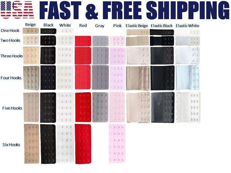 Best Selling Bra Extender 1/2/3/4/5/6 Hook w/ or w/o Elastic-Fast Shipping USA