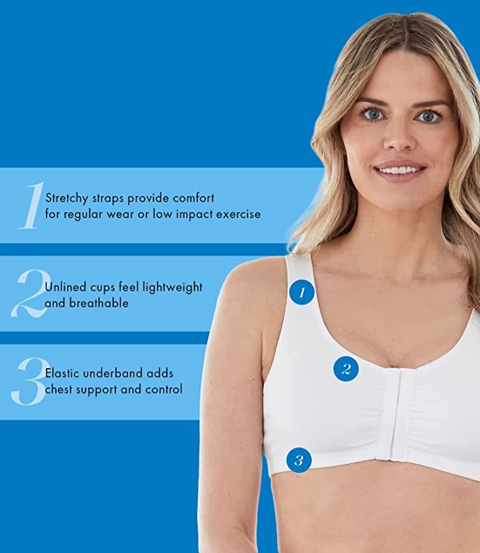 Bestform Front Close Low Impact Sports Bra 6014 NWT