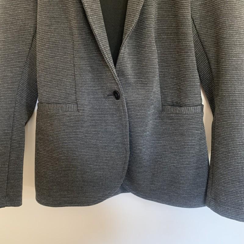 Betabrand Gray Houndstooth Stretchy Blazer Women’s M