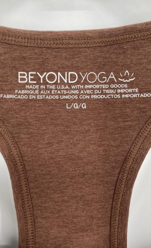 Beyond Yoga Womens Brown Sleeveless Scoop Neck One-Piece Jumpsuit Size Large