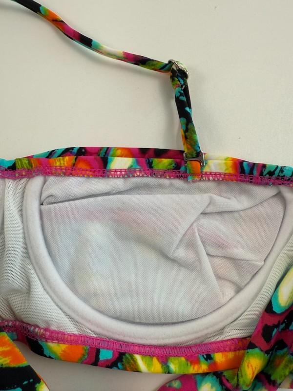 Bikini Bay Twist Bandeau Top Underwire Butterfly Wings Multicolor 8 NWT