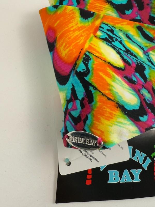 Bikini Bay Twist Bandeau Top Underwire Butterfly Wings Multicolor 8 NWT