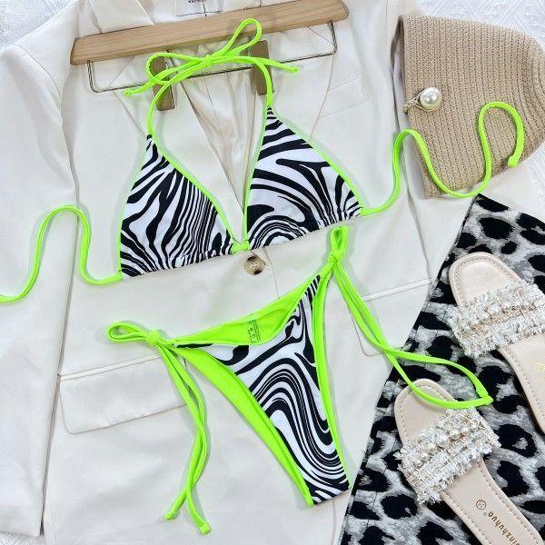 Bikini Fluorescent Swimsuit Skinny Split Swimsuit Bikini