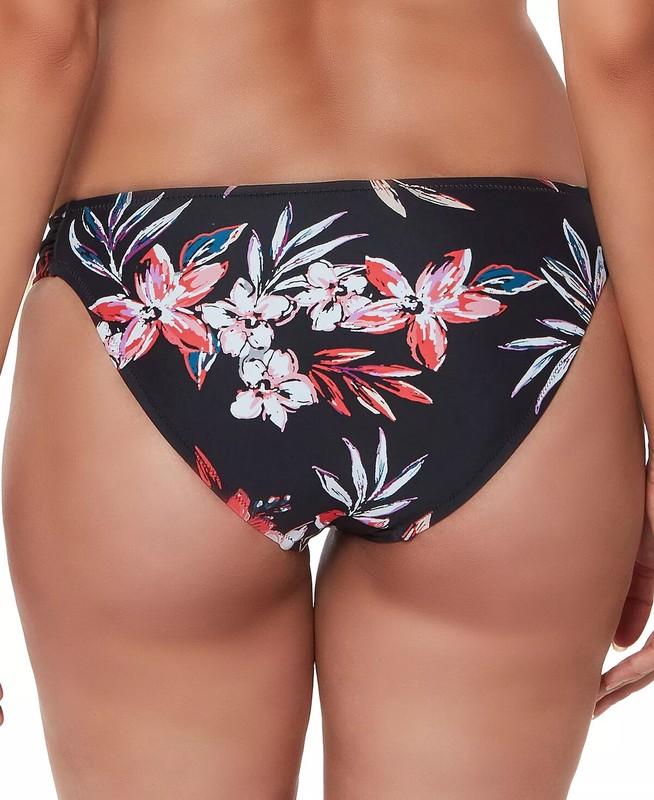 Bikini Swim Bottoms Hipster Black Floral Print Size XS BAR III $44 - NWT