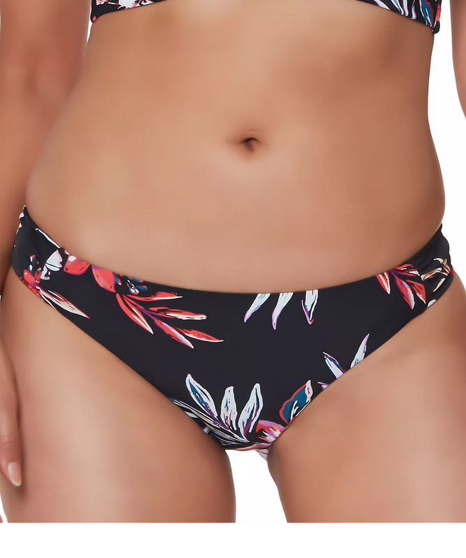 Bikini Swim Bottoms Hipster Black Floral Print Size XS BAR III $44 - NWT