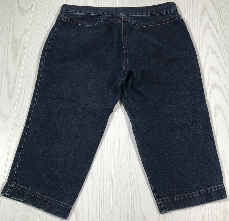 Billy Reid Jeans Women 28 Blue Capri Cotton Button Snap Low Rise Made In Italy