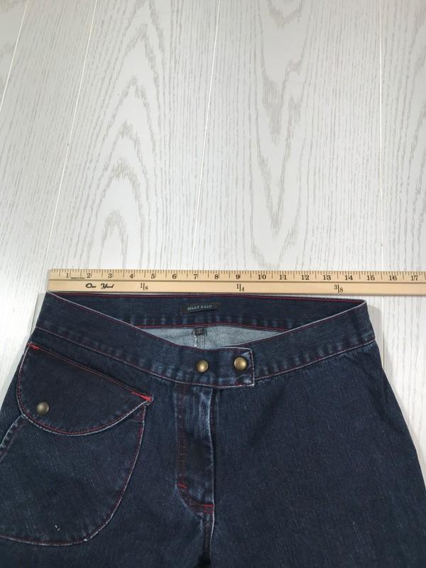 Billy Reid Jeans Women 28 Blue Capri Cotton Button Snap Low Rise Made In Italy