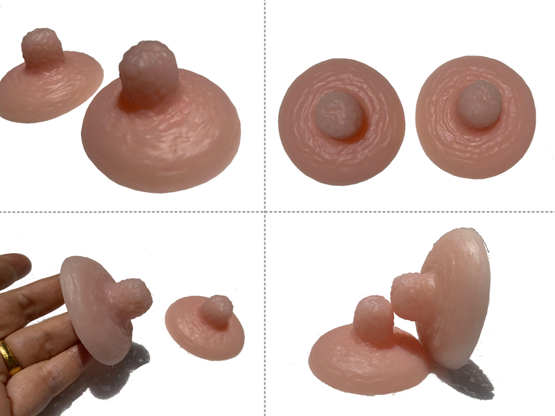 BIMEI Adhesive Silicone Nipple Reusable For BreastForm Drag Queen Transgender #9