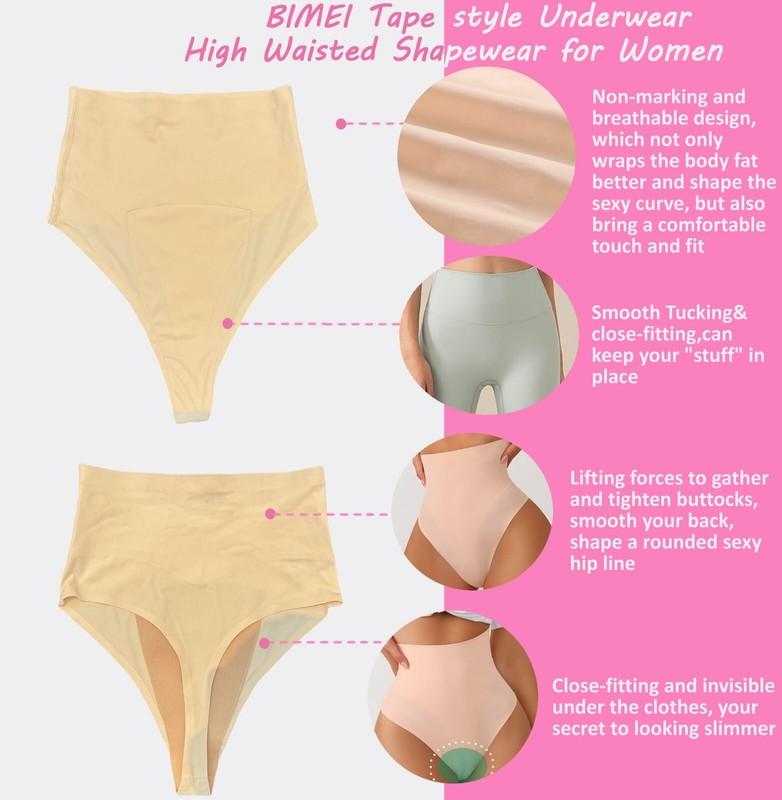 BIMEI Hiding Gaff Panty High Waist Thong Tape For Men Women Underwear