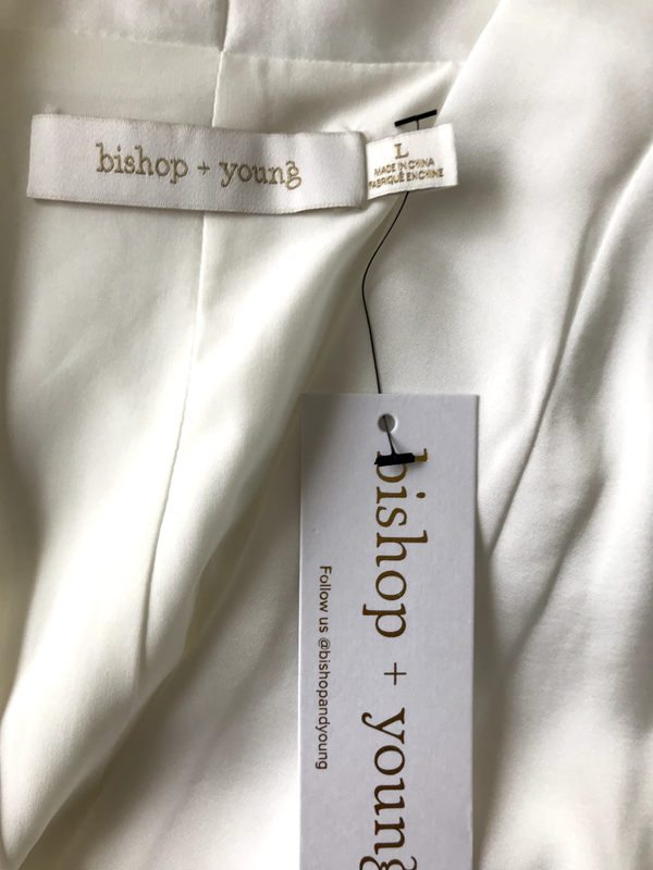 Bishop + Young Satin Iconic Blazer - White (Sz L) A383206
