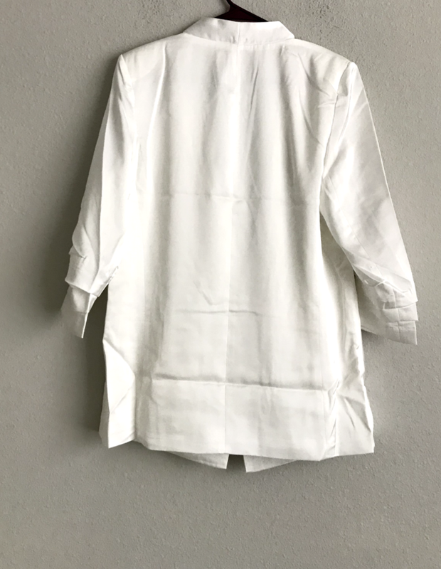 Bishop + Young Satin Iconic Blazer - White (Sz L) A383206